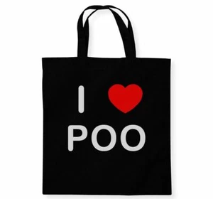 Poo I Love Tasche wiederverwendbar Baumwolle Einkaufstasche - Bild 1 von 8
