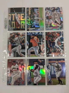 2020 Topps Chrome BaseBall Cards Lot of 9 Cards - Picture 1 of 21