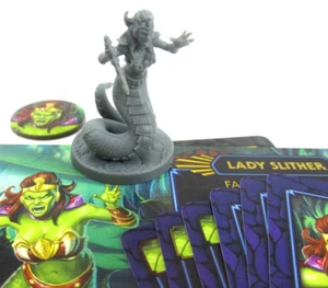 MASTERS OF THE UNIVERSE: Clash Eternia LADY SLITHER Mini & Cards NEW!! - Picture 1 of 3