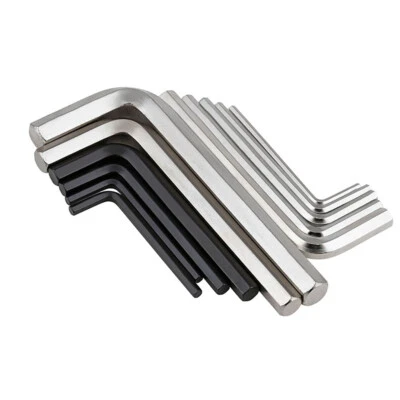 0.7mm-14mm Allen Key Long Short Arm Hex Wrench Hexagonal Key Nickel/Black Metric - Image 1 of 4