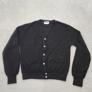 Vinatage 60er 70er Sears Pullover Herren Medium schwarz Pilger Alpaka Strickjacke hergestellt in den USA - Bild 1 von 11