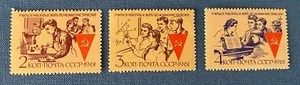 RUSSIA,1961 SC # 2530-32 MNH Publicizing Communist labor teams - Picture 1 of 2