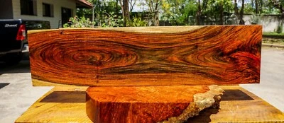 ¡¡Raro!! Mesa de losa natural borde vivo de palo de rosa tailandés madera resina epoxi hágalo usted mismo Foto 1 de 4