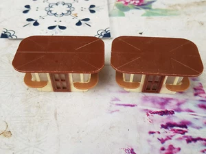 K-52 Roco HO: 2x chiosco beige/marrone - Foto 1 di 4