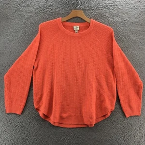 St Johns Pullover Sweater Womens XXL Orange Raglan Long Sleeve Casual Knit NEW - Picture 1 of 22