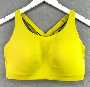 Lululemon Energy Bra 36DD Yellow Serpentine High Support B–DDD Cups LW2CVES - Picture 1 of 7
