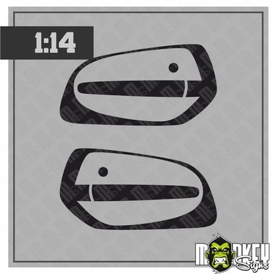 2er Set Mercedes Actros Arocs Griffe black für Tamiya 1:14 RC LKW Truck Modelle - Bild 1 von 2