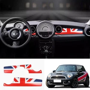 Red Union Jack Dashboard Panel Cover Trim For MINI Cooper R55 R56 R57 2008-2013 - Bild 1 von 8