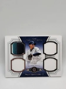2012 Topps Museum Felix Hernandez Primary Pieces Game Used Relic Logo Patch /99 - Picture 1 of 2