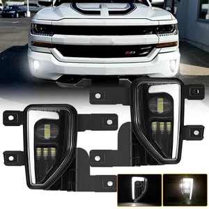 Conjunto de luces antiniebla LED DRL para Chevy Silverado 1500 2016 2017 2018 - Imagen 1 de 11