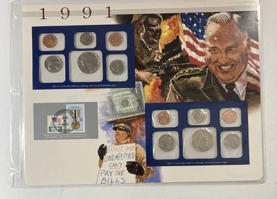1991 US Mint Sets with Stamps and Story Card. - Image 1 of 4
