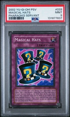 2002 Yu-Gi-Oh! Magical Hats Pharaoh's Servant PSV Unlimited Super Rare PSA 9 - Image 1 of 2