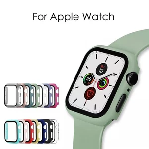 Coque Etui de Protection Coloré Ecran Verre pour Apple Watch Série 7/6/5/4/SE - Foto 1 di 20