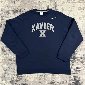 Xavier Musketeers Felpa Uomo XL Blu Nike Maglione Girocollo Swoosh Adulto - Foto 1 di 9