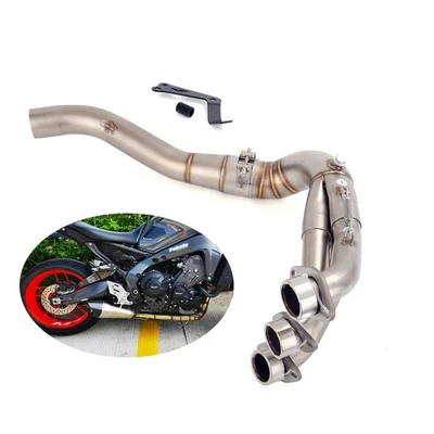 MT-09 For Yamaha XSR900 Tracer 9 Full Exhaust System Header Pipe One Sensor Hole - Image 1 of 4