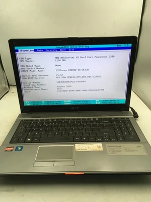 ACER ASPIRE 5534 1121 - BOOTS TO BIOS - AMD ATHLON X2 - 4GB RAM - 15" - READ-BB - Image 1 of 4