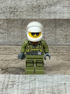 Lego Minifigura Artículo cty0697 Volcano Explorer con Casco Blanco Gafas de Sol - Imagen 1 de 4