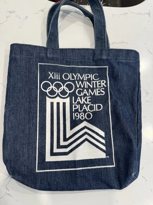 XIII Olympic Winter Games Lake Placid 1980 Navy/Denim Tote Bag - Image 1 of 4