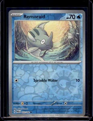 Remoraid SV04: Paradox Rift Pokemon 033/182 Holo Rare NM+ - Image 1 of 2