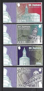 GUERNSEY 2025 ST JAMES ARCHITECTURE SET 4 MARGINALS UNMOUNTED MINT - Picture 1 of 1