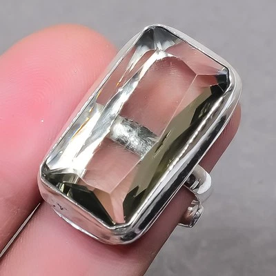 Anillo de joyería ajustable de moda hecho a mano con piedras preciosas de alejandrita facetadas SR 2113 Foto 1 de 4