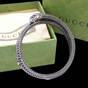 Box GUCCI Garden Snake Bracelet Bangle 925 Silver 3702 - Picture 1 of 10