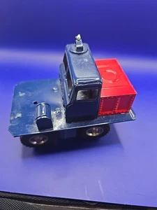 5" Japan Tin Friction Navy Blue Airport Snorkel Truck Cab  Super Clean! Rare HTF - Picture 1 of 5