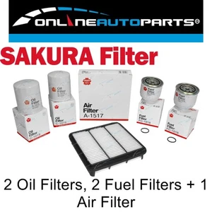 Oil Air Fuel Filter Double Service Kit for Triton ML MN 4cyl 4D56 2.5L 2008-2016 - Picture 1 of 4