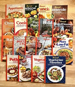 SUNSET Magazine COOKBOOKS Lot of 18 Vintage Recipes Potluck Brunch Holiday - Bild 1 von 2