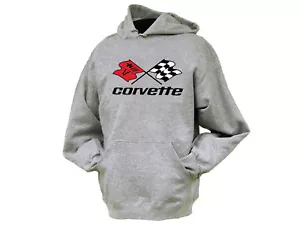 Felpa con cappuccio / felpa con cappuccio Corvette Crossflag Emblem - Foto 1 di 1