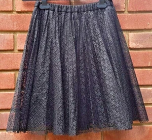 QED London Lined Black Lace Skirt Girls Size 14 Very Good Condition - Picture 1 of 7