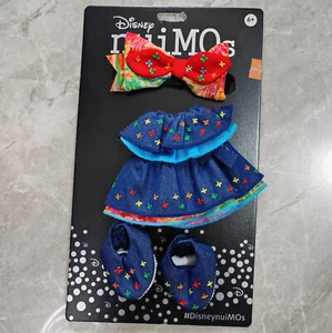 2025 Hongkong Disney Bow Denim Dress Clothes nuiMOs Plush Doll Outfits - Picture 1 of 1