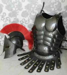 Spartan Warrior Costume Helmet & Jacket Fully Wearable Knight Halloween Cosplay - Picture 1 of 5