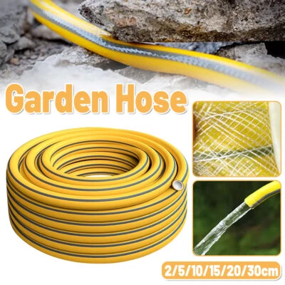 Heavy Duty Garden Hose Pipe Reel Reinforced Anti-kink Outdoor Hosepipe Yellow - image 1 of 4