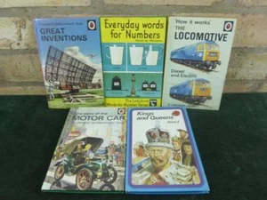 5 mixed vintage ladybird books inventions Motor car trains Etc. - Picture 1 of 1