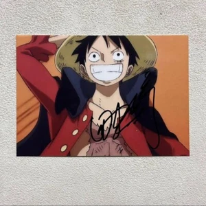 One Piece Ruffy Voice Schauspieler Mayumi Tanaka signiert Foto Proof Karte Oda - Bild 1 von 2