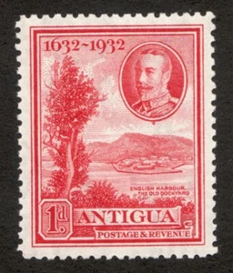 1932 Antigua Sc# 68 - 1d KGV - English Harbor & Old Dockyard MH Cv$6.50 - Picture 1 of 1