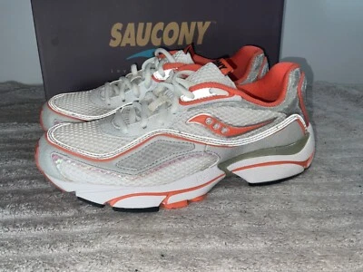 Zapatos para correr NOS Saucony Grid Swerve para mujer talla 8 blancos/plateados/corales Foto 1 de 4