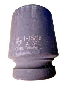 Grey Pneumatic 4062D , 1" Drive , 6PT , 1-15/16" Deep Impact Socket Warranty - Picture 1 of 5
