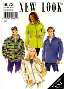 New Look 6672 Jacket Top Unisex Sewing Pattern Uncut Size S-XXL - Picture 1 of 2