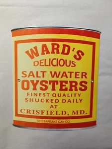 Wards Delicious Salt Water Oysters Metal Sign Crisfield MD - Picture 1 of 9