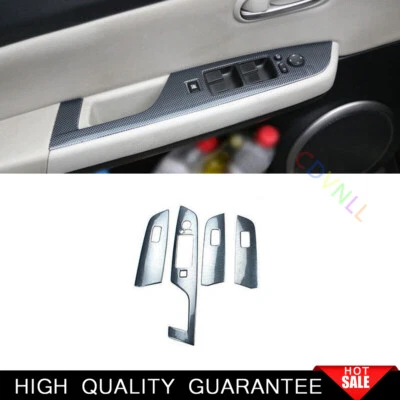 Cubierta de interruptor de panel elevador de ventana de fibra de carbono para Mazda 6 Atenza 2009-2013 4* Foto 1 de 4