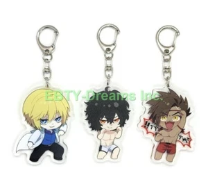 Set of 3 Kengan Ashura Acrylic Keychain Ouma Tokita, Saw Paing, Hajime Hanafusa - Picture 1 of 2