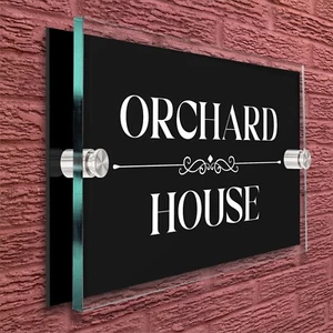Custom Personalised House Sign Door Number Plaque - Modern UK Design - Picture 1 of 70