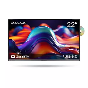 ENGLAON Frameless 22″ Full HD Google Smart 12V TV With DVD Player & Chromecast - Picture 1 of 8