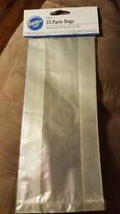 NIB - Wilton Clear 25 Party Bags w/ Ties - Picture 1 of 2