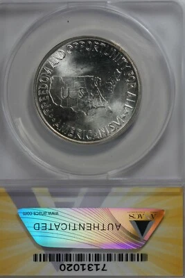 1952  .50   ANACS  MS 64  WASHINGTON-CARVER    Classic Silver Commemorative   - Image 1 of 2