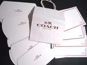 New COACH Gift Box Lot Pillow Square Box Bag Folding Cardboard 2013 14 Piece Set - Picture 1 of 16