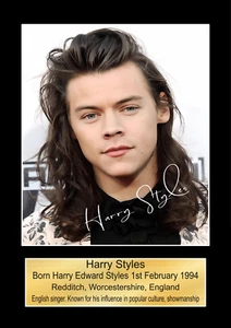 HARRY STYLES 2 MUSIC Signed Photo Reproduction Posters Print Wall Art A3,A4,A5 - Picture 1 of 1