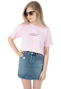 So Apparently I Have An Attitude Crop Top Tee Funny Slogan Grunge Statement - Picture 1 of 6